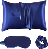 Ensemble Cadeau Luxe Soirée Beauté : Taie d'oreiller en satin de soie, Masque de nuit, Chouchou en satin de soie pour Femme