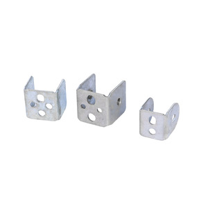 Support de fixation pour rampe d'escalier en acier galvanisé, robuste, pour quincaillerie industrielle d'escalier, fixation au sol - Product Image 1