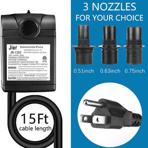 JR-1500 Pompe à eau certifiée avec certification UL et CE 25w <span class=keywords><strong>Hmax</strong></span> 8.2FT/ 250cm Pompe de fontaine d'eau Pompe submersible - Product Image 4