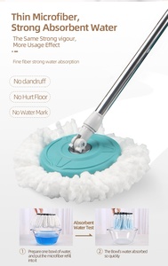 Msj Thiết Kế Mới Màu Xanh Lá Cây Tay Miễn Phí Lau Chất Lượng Cao Xô Vòng Ướt Khô Lau Ánh Sáng Trọng Lượng Của Vợ Trợ Giúp Quay Quay Lau - Product Image 4