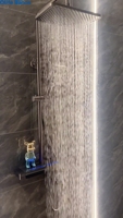 Douche murale en laiton atmosphère numérique piano léger affichage numérique salle de bain LED robinet de douche Piano douche mélangeur ensemble