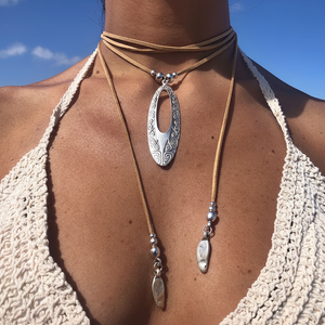 Collar de Cadena de Eslabones de Latón Tejido de Moda, con Colgante Geométrico Hueco Irregular, Collar de Múltiples Hebras para Mujer, UIONEN 1353 - Product Image 1