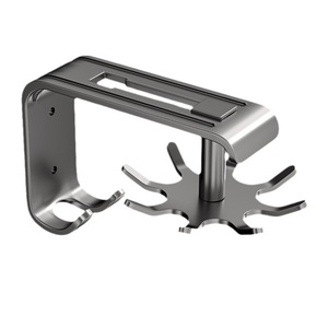 Crochets de cuisine muraux en acier inoxydable avec rail coulissant et design pivotant pour le rangement de la vaisselle, forme rectangulaire 223 - Product Image 1