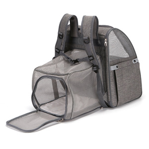 Bestseller <span class=keywords><strong>Outdoor</strong></span> Klassischer Polyester-Netz Hundeträger Atmungsaktiver Wasserdichter Rucksack mit Reißverschluss Umweltfreundlich 10kg Kapazität - Product Image 5