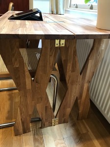 Custom Finger Joint Foldable Dining Table <strong>Oak</strong> Wooden <strong>Desk</strong> <strong>Top</strong> - Product Image 6