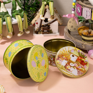 DAMAI <b>Easter</b> Tin Box Tinplate Candy Boxes <b>Easter</b> Tin Cartoon Party Treat Box Rabbit Candy Basket With Lid for <b>Easter</b> Supplies - Product Image 4