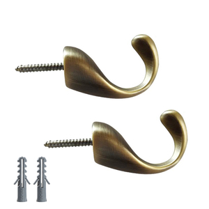 1 Pairs European Style Curtain <strong>Hooks</strong> <strong>Chrome</strong> Curtain Holdback <strong>Hooks</strong> Tiebacks Screw <strong>Hooks</strong> - Product Image 4