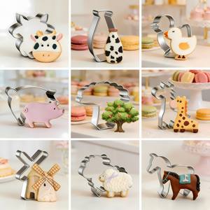 <span class=keywords><strong>Emporte</strong></span>-pièces <span class=keywords><strong>Animaux</strong></span> <span class=keywords><strong>de</strong></span> <span class=keywords><strong>la</strong></span> <span class=keywords><strong>Ferme</strong></span> en Acier Inoxydable : Coq, Vache, Cochon, Agneau, Cheval, Grange, Tracteur – Moule à Biscuits Lavable au Lave-Vaisselle – Outils <span class=keywords><strong>de</strong></span> Pâtisserie DIY - Product Image 3