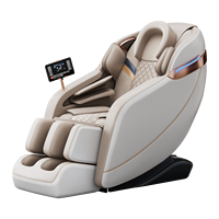 Fauteuil de massage intelligent personnalisable avec rouleaux et airbags, fauteuil de relaxation à gravité zéro en cuir PU pour la maison avec commande vocale