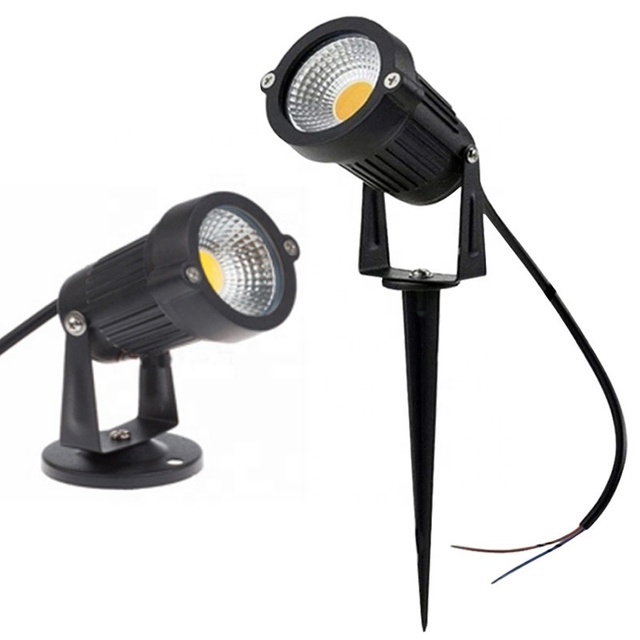 12V Landscape Spotlight 5W COB Garden Light Led Aluminum Spike Lawn Lamp