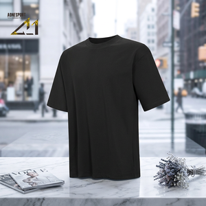 เสื้อยืดแขนสั้นสีพื้นสำหรับผู้ชาย ผ้าเจอร์ซีย์ถัก 250gsm ผ้าฝ้าย 100% นุ่ม ระบายอากาศดี คอกลม รับสกรีนโลโก้ด้านหน้า ขายส่งจำนวนมาก - Product Image 1