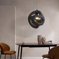 Lustre LED de style nordique japonais, lampe de table pour restaurant et bar, éclairage de chambre à coucher, luminaire suspendu Wabi-Sabi, éclairage de salle à manger 3000K
