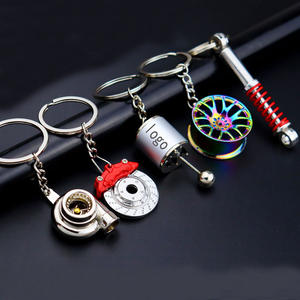 Spinning Rainbow Turbo Porte-clés Boîte de vitesses manuelle à six vitesses Porte-clés Roue Pneu Jante Porte-clés - Product Image 3