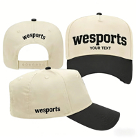 Gorra Deportiva Unisex de 5 Paneles, Bicolor, con Logotipo Bordado en 3D Personalizado, Estilo Moderno, de Lona y Algodón, para Ciclismo y Running
