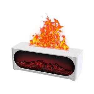 Aroma Essential Oil Fireplace <strong>Diffuser</strong> with RGB LED Colorful Flame Plastic Cabinet <strong>Speaker</strong> Remote Control for Home Decoration - Product Image 1