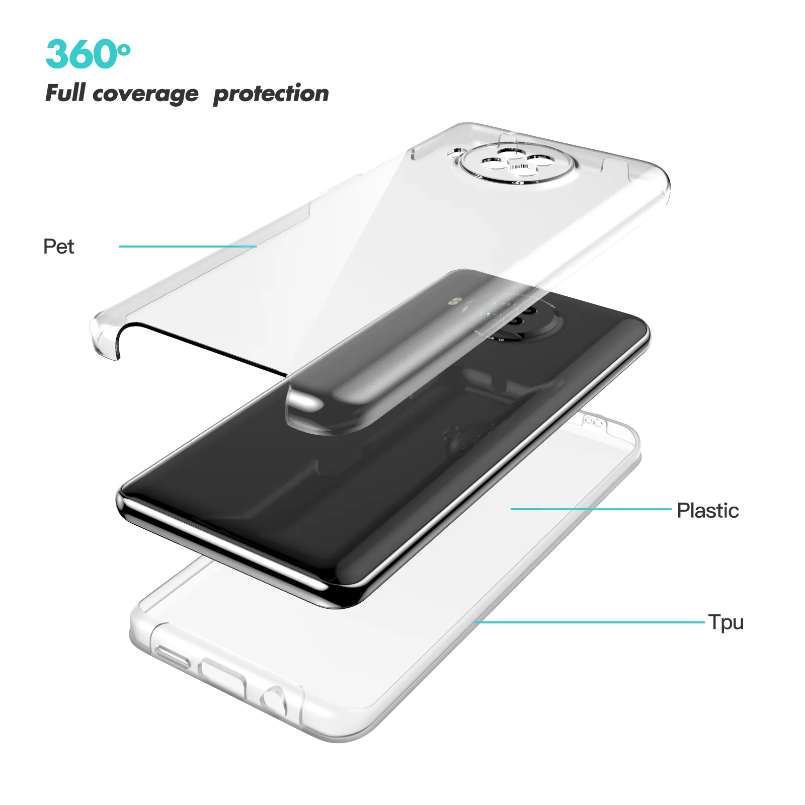 Lite Bumper Case Shock Resistance Clear Tpu pc 360 Protective Case Cover For Xiaomi Mi Note 10 Lite Funda Para Telefonos
