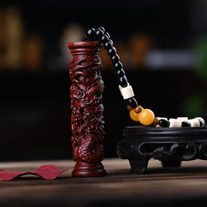 สร้อยข้อมือนำโชคสำหรับทุกเพศจี้มังกรนำโชคทำจากไม้จันทน์สีแดงมีความร่ำรวย - Product Image 4