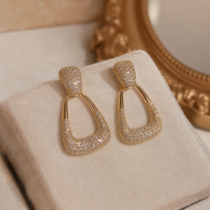 Boucles d'oreilles clous géométriques rétro style bohème plaqué or pour femme, idéales pour les soirées - Product Image 6