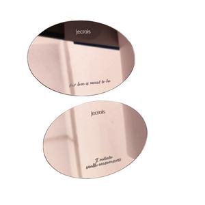 Oval Art Deco Rose Gold Acrylic <b>Mirror</b> with Custom Engraved Text Shatterproof Personalized Decorative Gifts Home Decor - Product Image 1