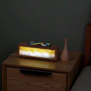 Lampe d'ambiance LED <span class=keywords><strong>sans</strong></span> <span class=keywords><strong>fil</strong></span> avec design artistique, veilleuse multicolore pour chambre d'enfant et décoration de chambre à coucher - Product Image 2