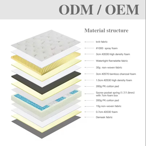 Cuộn Dây Gói độc lập mùa xuân hộp Nệm cao su mềm Nệm Bộ nhớ bọt dày nệm phụ - Product Image 3