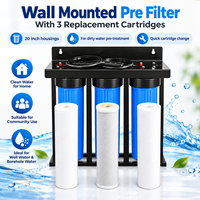 Système de filtration d'eau Big Blue avec cartouche remplaçable pour la purification de l'eau de puits et des eaux souterraines de toute la maison