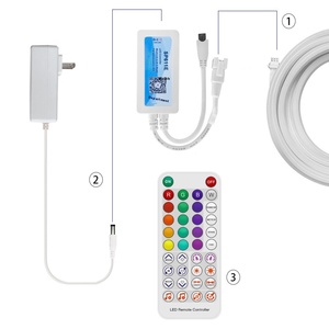 USB SP611E WS2812b Control remoto <span class=keywords><strong>RGB</strong></span> Pixel <span class=keywords><strong>LED</strong></span> <span class=keywords><strong>Strip</strong></span> Dream Color Music Sync BT APP Logotipo personalizable DC 5V/12V/24V SPI Dimmers - Product Image 5