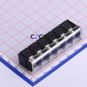 KF58C-10.0-6P Barrier Terminal Block Through hole Component (THT),P=10mm Connector With Cover Plate 10mm 1x6P Straight Pin - Product Image 1