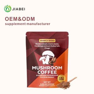 Poudre de café aux champignons personnalisée pour adultes, supplément aux extraits de plantes, soutient l'énergie, l'humeur et la santé digestive, OEM - Product Image 4