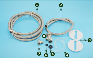 Haoehhl 2025เครื่องพ่นสารเคมีสองหัวฉีดแบบยืดหดได้พลาสติกเอบีเอสโทรศัพท์น้ำเย็นสำหรับโรงแรมห้องน้ำ - Product Image 6