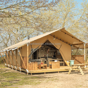 Lujo al aire libre de <span class=keywords><strong>madera</strong></span> de lona Lodge Glamping Hut con baño para hoteles Resorts Camping - Product Image 1