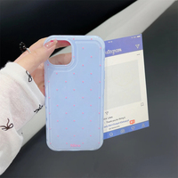 Coque de téléphone coréenne mignonne à pois couleur macaron pour iPhone 17 Air 16 15 14 13 12 Pro Max – Housse souple anti-choc tendance et esthétique