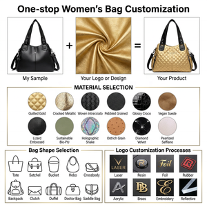 Maßgefertigte Vintage Hobo-Tasche mit individuellem Logo, Pebble-Grain PU-Leder, Henkeltasche mit großem Fassungsvermögen für Damen – Großhändler für Markenprodukte - Product Image 2