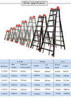 Échelle pliable de garage télescopique en Aluminium, échelle Loft 4x7