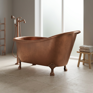 Bañera de Cobre Ovalada de Lujo con Patas, Bañera de Metal para Casa u Hotel - Product Image 2