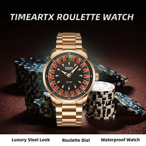 Montre de luxe pour homme OEM, style casino, mouvement à quartz, mode sport, cadran rotatif lumineux, verre minéral 44 mm, étanche - Product Image 2