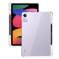 Pour Redmi Pad SE 2023 11 pouces étui avec stylo stylet fente pour prise Airbags transparents Silicone souple Protection en TPU housse antichoc