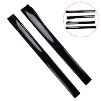 PUERXIN — jupes latérales universelles de voiture, accessoires de voiture, jupes latérales pare-choc en Fiber de carbone, séparateur de lèvre, Extensions linéaires de fond latéral