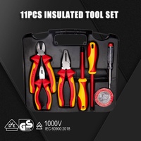 Ensemble d'outils d'électricien SFREYA S674 ergonomique, à double couleur, avec poignée antidérapante et isolée