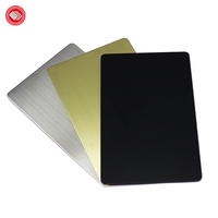 Carte d'accès professionnelle en métal NFC, nom à impression personnalisée, carte de visite