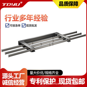 ราวแขวนผ้าแบบพับได้สามราวติดผนัง ประหยัดพื้นที่ สำหรับระเบียงหรือใช้ในบ้านโดยไม่ต้องเจาะ - Product Image 5