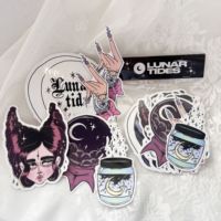Paquetes de Etiquetas Adhesivas Personalizadas con Logotipo, Diseño de Dibujos Animados, Holográficas, de Vinilo PVC, para Uso Promocional