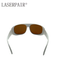 Lunettes de protection laser, plage de protection 180-534 nm OD6+ 800-1095 nm OD6+, certifiées CE EN207, monture intégrale TR90 pour applications 532/808/1064 nm