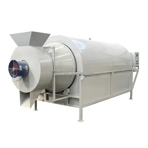 Mesin Pengering biji-bijian/rol pengering/kontrol suhu otomatis Drum pemanas listrik mesin pemanggang benih teh