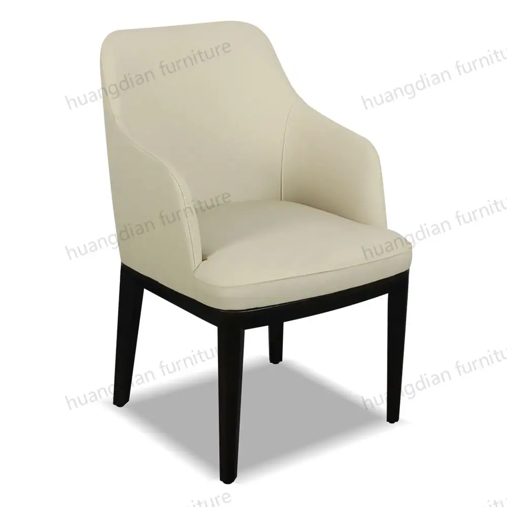 Light luxury dining chairs Modern leather armchair