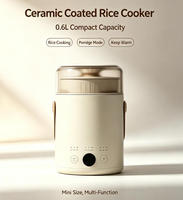 Mini cuiseur à riz portable 0,6 L 400 W, cuiseur lent électrique antiadhésif pour la maison et l'hôtel