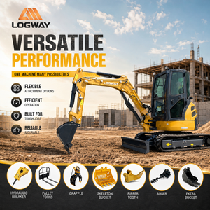 รถขุดขนาดเล็ก LOGWAY 1 ตัน 2 ตัน 3.5 ตัน จัดส่งฟรีในยุโรป เสียงเบา รถขุดตีนตะขาบ EPA - Product Image 1