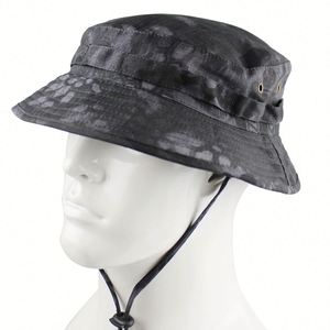 Chapeau Bob Personnalisé à Bord Étroit Camouflage Noir, Protection Solaire, Idéal pour l'Été, le Ski, les Fêtes, le Quotidien, le Safari et la Pêche - Vente en Gros Usine - Product Image 4