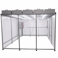 Cabine de travail modulaire à flux laminaire portable en acier inoxydable avec filtre HEPA pour salle blanche, pour usage en laboratoire pharmaceutique