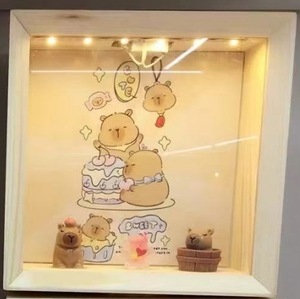 Luce notturna ornamento Kapibara nuvola fai da te perline colorate luce notturna con luce calda acrilico telaio Anime in <span class=keywords><strong>legno</strong></span> derivati - Product Image 6